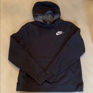 Nike kids black hooded sweatshirt size XL